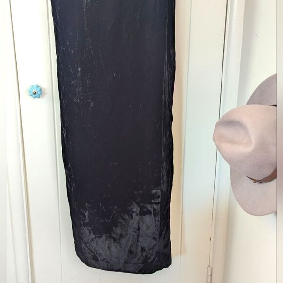 VTG Handmade Velvet Halter Dress Witchy Romantic Whimsigoth Fairy Grunge 2 4 - Picture 4 of 8